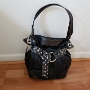 Kathy Van Zeeland Belted and Studded Handbag